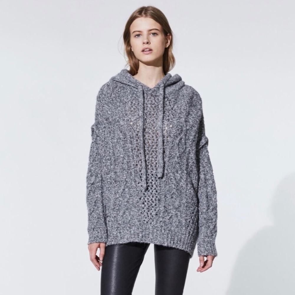 NWT IRO Meadow Chunky Knit Hooded Sweater